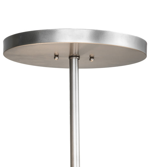 Meyda Lighting Cilindro 36" 4-Light Nickel Semi-flush Mount Light With Beige Eggshell Textrene & White Statuario Idalight Shade