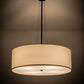 Meyda Lighting Cilindro 36" 4-Light Pewter Pendant Light With Beige Textrene Shade