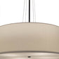 Meyda Lighting Cilindro 36" 4-Light Pewter Pendant Light With Beige Textrene Shade