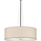 Meyda Lighting Cilindro 36" 4-Light Pewter Pendant Light With Beige Textrene Shade
