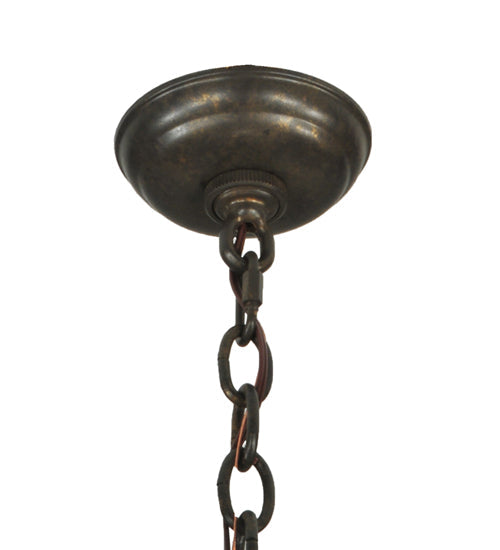 Meyda Lighting Cilindro 36" 4-Light Timeless Bronze Tapered Pendant Light With White Textrene Shade