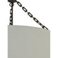 Meyda Lighting Cilindro 36" 4-Light Timeless Bronze Tapered Pendant Light With White Textrene Shade