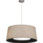 Meyda Lighting Cilindro 36" 5-Light Nickel D & B Pendant Light With Tuscany Textrene Shade