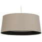 Meyda Lighting Cilindro 36" 5-Light Nickel D & B Pendant Light With Tuscany Textrene Shade