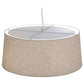Meyda Lighting Cilindro 36" 5-Light Nickel D & B Pendant Light With Tuscany Textrene Shade