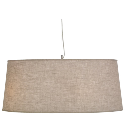 Meyda Lighting Cilindro 36" 5-Light Nickel D & B Pendant Light With Tuscany Textrene Shade