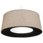 Meyda Lighting Cilindro 36" 5-Light Nickel D & B Pendant Light With Tuscany Textrene Shade