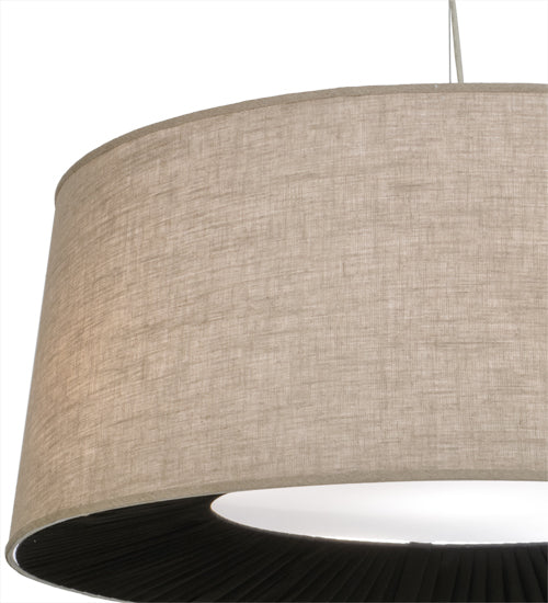 Meyda Lighting Cilindro 36" 5-Light Nickel D & B Pendant Light With Tuscany Textrene Shade