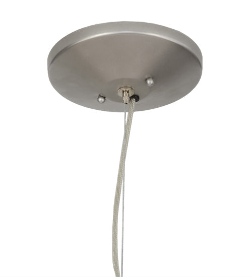 Meyda Lighting Cilindro 36" 5-Light Nickel D & B Pendant Light With Tuscany Textrene Shade