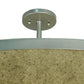 Meyda Lighting Cilindro 36" 6-Light 2-Tier Nickel Pendant Light With Autumn Wheat and Tropical Sand Textrene Shade
