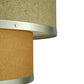 Meyda Lighting Cilindro 36" 6-Light 2-Tier Nickel Pendant Light With Autumn Wheat and Tropical Sand Textrene Shade