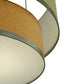 Meyda Lighting Cilindro 36" 6-Light 2-Tier Nickel Pendant Light With Autumn Wheat and Tropical Sand Textrene Shade