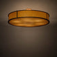 Meyda Lighting Cilindro 36" 6-Light Autumn Leaf Luciano Flush Mount Light With Amber Quartz Idalight Shade