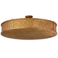 Meyda Lighting Cilindro 36" 6-Light Autumn Leaf Luciano Flush Mount Light With Amber Quartz Idalight Shade