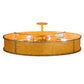 Meyda Lighting Cilindro 36" 6-Light Autumn Leaf Luciano Flush Mount Light With Amber Quartz Idalight Shade