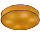 Meyda Lighting Cilindro 36" 6-Light Autumn Leaf Luciano Flush Mount Light With Amber Quartz Idalight Shade
