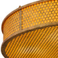Meyda Lighting Cilindro 36" 6-Light Autumn Leaf Luciano Flush Mount Light With Amber Quartz Idalight Shade