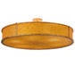Meyda Lighting Cilindro 36" 6-Light Autumn Leaf Luciano Flush Mount Light With Amber Quartz Idalight Shade