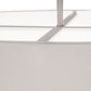Meyda Lighting Cilindro 36" 6-Light Brushed Nickel Pendant Light With White Linen & Statuario Idalight Shade