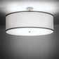 Meyda Lighting Cilindro 36" 6-Light Champagne Semi-flush Mount Light With White Textrene & Statuario Idalight Shade