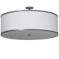Meyda Lighting Cilindro 36" 6-Light Champagne Semi-flush Mount Light With White Textrene & Statuario Idalight Shade