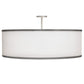 Meyda Lighting Cilindro 36" 6-Light Champagne Semi-flush Mount Light With White Textrene & Statuario Idalight Shade
