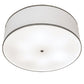 Meyda Lighting Cilindro 36" 6-Light Champagne Semi-flush Mount Light With White Textrene & Statuario Idalight Shade