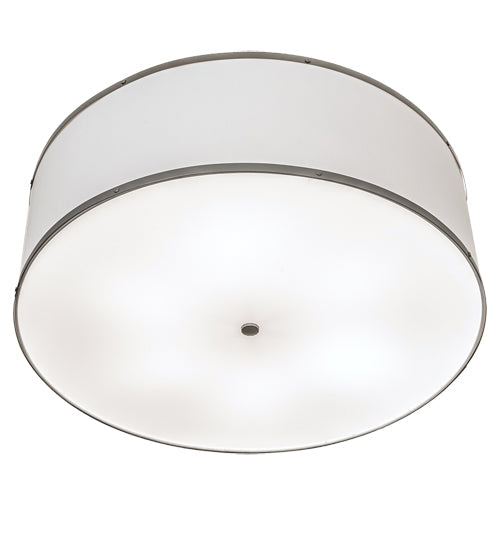 Meyda Lighting Cilindro 36" 6-Light Champagne Semi-flush Mount Light With White Textrene & Statuario Idalight Shade