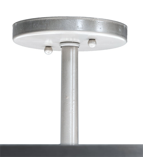 Meyda Lighting Cilindro 36" 6-Light Champagne Semi-flush Mount Light With White Textrene & Statuario Idalight Shade
