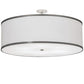 Meyda Lighting Cilindro 36" 6-Light Champagne Semi-flush Mount Light With White Textrene & Statuario Idalight Shade