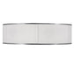 Meyda Lighting Cilindro 36" 6-Light Extreme Chrome Flush Mount Light With White Textrene Shade