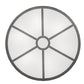 Meyda Lighting Cilindro 36" 6-Light Extreme Chrome Flush Mount Light With White Textrene Shade