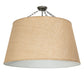 Meyda Lighting Cilindro 36" 6-Light Golden Bronze Tapered Pendant Light With Beige Textrene Shade