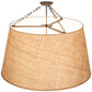 Meyda Lighting Cilindro 36" 6-Light Golden Bronze Tapered Pendant Light With Beige Textrene Shade