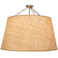 Meyda Lighting Cilindro 36" 6-Light Golden Bronze Tapered Pendant Light With Beige Textrene Shade