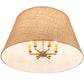 Meyda Lighting Cilindro 36" 6-Light Golden Bronze Tapered Pendant Light With Beige Textrene Shade