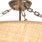 Meyda Lighting Cilindro 36" 6-Light Golden Bronze Tapered Pendant Light With Beige Textrene Shade