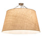 Meyda Lighting Cilindro 36" 6-Light Golden Bronze Tapered Pendant Light With Beige Textrene Shade