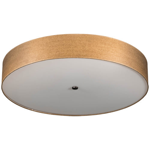Meyda Lighting Cilindro 36" 6-Light Mahogany Bronze Pendant Light With Brown Craft Paper & White Statuario Idalight Shade