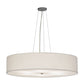 Meyda Lighting Cilindro 36" 6-Light Nickel Pendant Light With White Textrene Shade