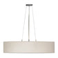 Meyda Lighting Cilindro 36" 6-Light Nickel Pendant Light With White Textrene Shade