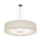 Meyda Lighting Cilindro 36" 6-Light Nickel Pendant Light With White Textrene Shade