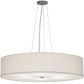 Meyda Lighting Cilindro 36" 6-Light Nickel Pendant Light With White Textrene Shade