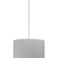 Meyda Lighting Cilindro 36" 6-Light Nickel Powder Coat Pendant Light With White Textrene Shade