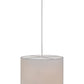 Meyda Lighting Cilindro 36" 6-Light Nickel Powder Coat Pendant Light With White Textrene Shade
