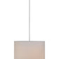 Meyda Lighting Cilindro 36" 6-Light Nickel Powder Coat Pendant Light With White Textrene Shade