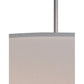Meyda Lighting Cilindro 36" 6-Light Nickel Powder Coat Pendant Light With White Textrene Shade