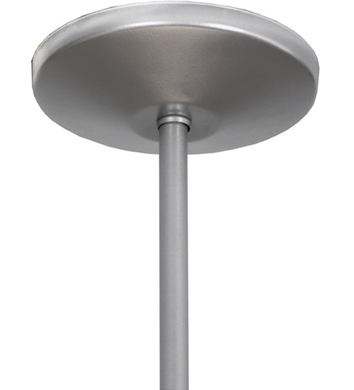 Meyda Lighting Cilindro 36" 6-Light Nickel Powder Coat Pendant Light With White Textrene Shade