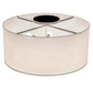 Meyda Lighting Cilindro 36" 6-Light Nickel Semi-flush Mount Light With White Laura Textrene & Statuario Idalight Shade