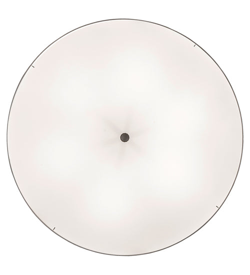 Meyda Lighting Cilindro 36" 6-Light Nickel Semi-flush Mount Light With White Laura Textrene & Statuario Idalight Shade